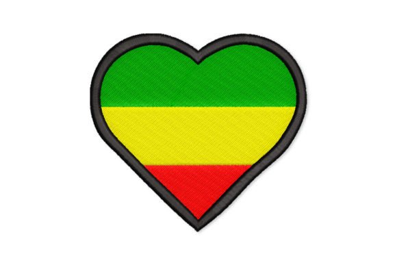 African Flag Embroidery Design