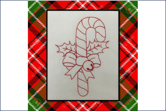 Candy Cane Redwork