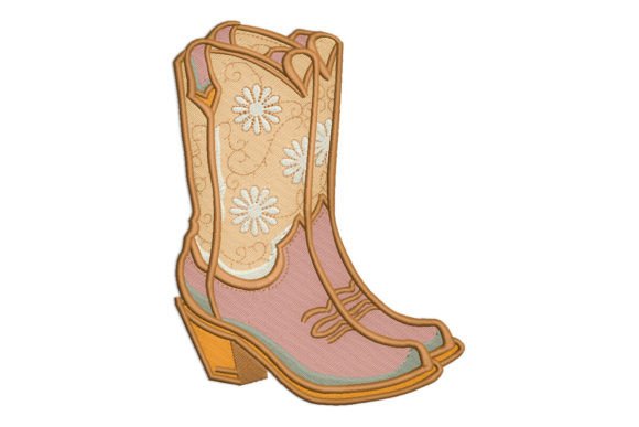 CowboyBoot Embroidery Design