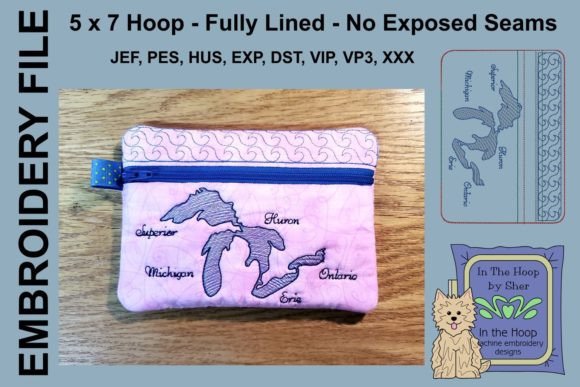 Great Lakes Zipper Bag