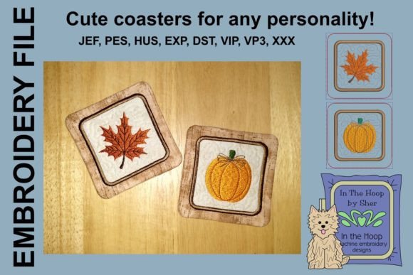 Pumpkin Leaf Coasters