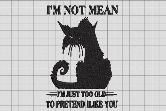 Scary Black Cat with Fangs