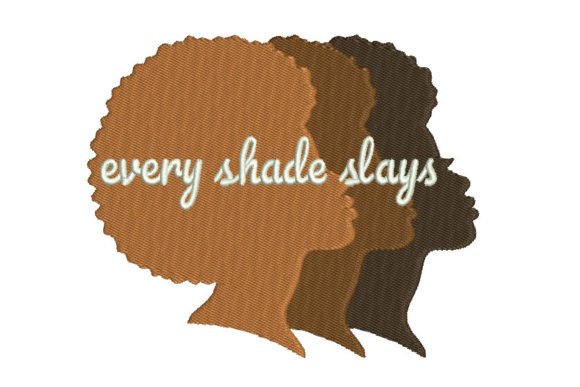 Silhouettes of Three African Girls