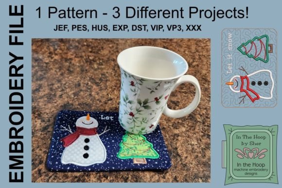 Snowman Tree Mug Rug