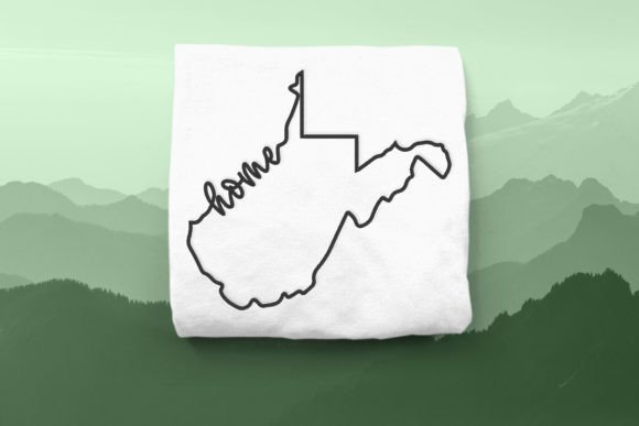 West Virginia Home State Outline